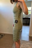 I couldn't imagine getting into this dress in my normal size. Size up! This is super curve hugging and flattering. - Abbie M.
