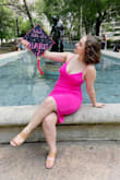 I wore this dress to my college graduation last week! It fits like a glove and made me feel like I was living out my Elle Woods fantasy! - Leah S.