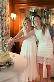 I wore this to my bridal shower and absolutely loved it. I got so many compliments. The material does not stretch at all, so sitting down wasn't the most comfortable at times. I have a larger bottom and smaller chest, so the top fit perfectly but the bottom could've been just a smidge larger. - Leslie G.