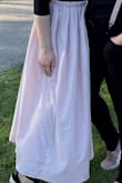 Very see-through, and feels very cheap for the price. It feels similar to a bedsheet and wrinkles very easily. The color is okay and it worked for the wedding but still disappointed. - Madison M.