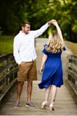 Bought this dress for my engagement photos and absolutely loved it! The way it flowed just worked so well! The only thing I didn't like was that because it is a wrap, it would slip and my bra would be showing. Not a lot but enough to make it aggravating. - Kristen S.