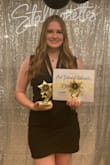 A little short for a taller girl, 5'7 155" but very cute on my HS daughter. It does reveal bust a bit but she pinned it at the lower part. She is wearing a ribbon in the photo from an award and the neckline is blocked but it was really great on her! Bought a Large - Julie F.