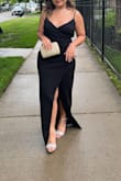 The dress was a little long on me but it fit perfectly fine. The material is very stretchy so I would've opted for a medium instead of a large. Got so many compliments and felt very confident while wearing it! - Murielle M.