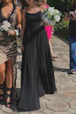 I wore this dress for prom and I liked it a lot! It fit my waist really well, the chest area was a little bit big but it looked fine when I stood up straight. The fabric at the top just poked out a little when I was sitting. I wore almost 3-inch heels and I didn't get any length taken off the dress but I definitely could have, it was a little long especially when I had my heels off. The slit was an issue though, it went up to the middle of my stomach and it wasn't on the side or just over one leg, it was straight up the middle. So when I walked, all the fabric went in between my legs. But I got it altered to be just over my left leg. Anyways, the dress is very flowy and beautiful, I especially liked how open the side was! - Stella S.