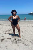 Really cute and flattering with the high cut, especially for plus size. Wish there was some type of padding/support up front my nipple pop through.
But overall love it. Would buy again in a bright color - Kethnie M.