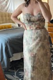 This dress is absolutely gorgeous. I ordered an 8, and the bad part is there is no give from under the corset where it zips. Which zips at the biggest part of your waist. It did suck me in a little and you can loosen the corset in the back, but I would keep in mind if you have a mommy belly like me, it is a little tight on the belly where it zips.  It is long, but I am used to getting most of my things hemmed since I'm 5'3.  It's an absolutely beautiful dress and received a lot of compliments. - Jessica J.