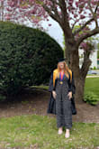 I wore this to my graduation and dressed it up for the occasion. It was super comfortable and cute. I did have to get it hemmed since it was way too long for me even with 3 in heels, I also got the crotch area brought in as that was too long and a little uncomfortable for me too. - Morgan M.