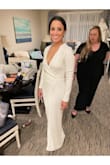 I bought this dress to wear to the after party of our wedding and I am so happy I did!!! The fabric is a little thick so I DO NOT recommend you wear this any time in the summer. Our wedding was in mid-May in Northern Michigan so slightly chilly. The dress fit the occasion perfectly! My only "con" is that you can kinda see the underwear through it (which doesn't make sense since the fabric is thick). And I tried different ones!!! In the end, it didn't matter, and I danced and had fun and my husband also loved it! Note: I had to do a last-minute hem since I'm short (and I was wearing 4' heels). - Alessandra L.
