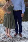 Wore as a guest to a cocktail attire outdoor wedding- the fabric was light and perfect for a warmer day! The straps are very long and took a minute to adjust, but were great to get the perfect fit. - McKenzie L.