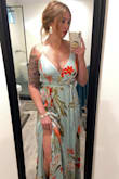 I bought this dress for a cruise and it's exactly what I hoped it would be! The fabric is heavy in a good way, so it lays really well. I needed to wear about a 2in platform sandal to not step on it while walking. I was a tad worried because I'm a 32FF bra size, but I had no issues in that department. I have received SO many compliments in this dress. It's stunning and well worth the money. - Irish F.