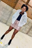 I got a large in this one but I should have gotten a medium, this skirt is cute enough for any occasion, church, club, dinners or anything else. - Ciany V.