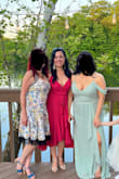 I wore this to a May wedding and it was perfect. I got so many compliments. It's flows beautifully when walking or twirling on the dance floor. It is also lined, so not see through and I love that it is a wrap dress bc you can adjust it to fit your figure. I am often in between sizes (small and medium) in Lulus dresses and have a mix of both sizes depending on the dress. I ordered this in a small and medium, but stuck with the small. - Shelleen E.