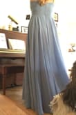 Beautiful dress! I think the length could be a bit shorter, although I did size up for bodice size. Heavy material, may be hot for summer. Overall, I love it! Perfect for the wedding I will be in this summer. P.s don't mind my dog in photos! - Elayna L.