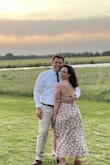 I had to stitch the bust! Without sewing, I couldn't bend over without flashing everyone, and I still had to be careful after sewing. Otherwise, I loved the fit and the back of this dress. Wore it to a friend's wedding in Kansas, and it fit with the venue nicely = - Maddie B.