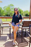 Really loved this top because I'm a DD and always have an issue with the button undoing itself .. not with this top! Bought this blouse in all 3 colors. The material is nice and you can dress it up or down. - Jennifer H.