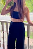 Love this two-piece jumpsuit. I wore it for an outing at my bachelorette party. It was super comfortable and I love that I could still easily wear a bra with it. - Megan B.