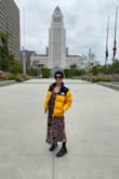 Super cute dress. A little long for us short people but I still love it. I like wearing it w my doc martens. - Nathalie C.