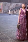 This dress is absolutely stunning! I wore it for a black-tie event and got compliments all night! I did have it hemmed as it was dragging on the floor even with 4 in heels. - Michaela J.