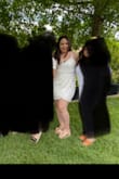 I wore this to a bridal shower. I loved the way it fit and that the material was not thin. The front part of the dress helps hide my tummy. I would buy this dress in a different color. - Valeria G.