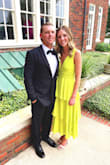 I wore this dress to an outdoor wedding. I loved this dress! I received so many compliments all night long. The color was so fun! True to size and perfect midi length. Clear strap heels would have been perfect but unfortunately, mine are stiletto and most of the wedding venue was grass. - Kenedy P.