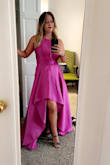 I bought this dress for a formal wedding I recently attended, and received SO many compliments!! I felt like I was going to the ball! I usually wear a L in dresses, especially if form-fitted, but since this one was flowy on the bottom portion I sized down to a M and it fit perfectly! - Lauren F.