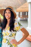 I wore this in Cancun. It's a fun, happy dress dress; however, my only criticism is the neckline is too low. I wore a swimsuit underneath which showed. - Lynette H.