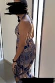 I bought this for a fancy dinner event and it made me feel so elegant! Easy to tie halter and the material around the waist has a lot of give. I felt secure up top. The length just brushed the floor with flat sandals. Super comfy to dance in as well. - Krystal S.