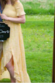 Got this dress for our save-the-date pictures and it turned out so pretty in the pictures and was so comfortable too! I have it green also and was so excited when they come out with another color in yellow. - Hayley B.
