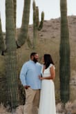 I love this dress! I wore it for our engagement photos and they came out beautifully. The dress went perfect with the desert vibe. - Jhadia J.