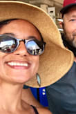 This hat has the perfect size floppy visor. and I love that the closure is a velcro strip so the sizing is adjustable. Also rolls up easily for storage and travel. - Emily G.