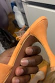 I bought these shoes after seeing them in a youtube review and these shoes are terrible. this item, first of all, is not a true size 11, it runs small because I have been a size 11 forever and this did not fit, my feet were literally hanging off the edge. Second of all, there were many gaps between the shoe and the heel which tells me how low quality this item is. There is a purple thread hanging out between the shoe and the heel. This shoe will not last. It looks terrible in person. The minute you step on concrete with this believe me the shoes look like they will fall apart. Also look at the patches in the fabric. CHEAP CHEAP CHEAP. Received them today and will be returning today. - Aminata J.