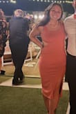 I ordered a Medium because I wasn't sure how form-fitting the dress would be, but turns out it's the stretchiest and is super comfortable. I probably could have fit in a small but because of how stretchy it is the medium still hugged my body in all the right ways. The material is also very lightweight, and breathable and it's form-fitting enough that I didn't need a bra. I wore it to a wedding and it was a hit! - Romy M.