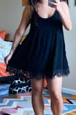 I never wear a size medium at Lulus, but I'm so glad I sized down in this dress. The medium fits great and I'm typically a size 10. The material wrinkles easily, but this dress is still so comfy and cute! - Mikayla V.