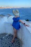 It's a great little romper. I ordered a large and thank goodness I did. The shorts fit be and the tile was elastic so it fit up top too. - Ariel S.