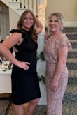 I ordered a Large and it fit well. After wearing it to a wedding I think I could have sized down to a medium for extra support in the top but also wouldn't like it so snug on the bottom half. The dress is made well and of good quality material. I received many compliments. - Rebecca K.