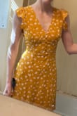 Bought this for a wedding this summer and it is just as gorgeous as the photos. For dresses, I often wear a S, but I decided to order a XS based on other reviews. Glad I did because the XS fits like a glove. I think it will be fine without a bra, although I may get some pasties or something for more support. As others have mentioned, the dress is VERY long. I tried it on with 4-in heels, and it still drags a few inches, so I think I'll need to get it hemmed. But that's such a small thing and worth it for such a beautiful - and affordable! - dress. If you're on the fence about this dress, get it! - Samantha H.