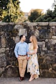 I wore this dress for my engagement pictures and it was perfect! It is light and comfortable and moved beautifully for photos! I usually wear between a S and a M, but I'm glad I went with the S based on how it fit my chest (I think the medium would have gapped a bit).  The only alteration I needed was that I added a small tack to make it less low-cut, but it was a great length which surprised me at 5'3" (I did wear 2" heels with it). Overall this dress could not have been more perfect for what I was looking for and I definitely recommend it! - Hallie T.