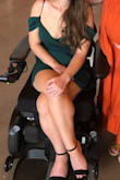 Bought this one for a wedding I just attended and was very happy with it. Love the color and that it's both classy and sexy at the same time. It's very short which is to be expected as I use a wheelchair but I keep my legs crossed to avoid showing too much. Wish I had better photos to show off the dress but this is the best I have! - Sara M.