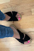The soul has a nice padding and it stays on my foot. So comfy. I even order another in a different color. - Joanna C.