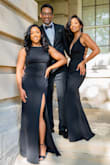 Truly like the material and the fit (mostly). I had the bottom cross strap tightened (it was loose and tended to fall). The length is also longer, but with higher heels I was able to make it work. Overall, very nice and worked perfectly for our family portrait. - Michelle G.