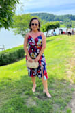 Absolutely stunning dress! Colors are a little brighter than in photo here but so beautiful. Very flowy, flattering and so comfortable. I got so many compliments and I am so glad I chose this dress for my event. - Aida H.