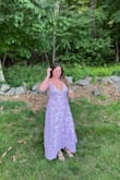 Beautiful dress, very comfortable. But the boob area is strange. I am a 36D and I needed to tie the top of the back of my neck in a rubber and or my boobs would have been exposed. It made it a bit uncomfortable at my neck and I kept having to hide the boob tape I had going on. Otherwise I got literally over 20 compliments that my dress was so beautiful! - Haley M.