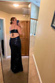 I debated on this one but ultimately went with another Lulu's gown. The sequin work is gorgeous! I also liked how the dress fit my smaller bust (this dress comes with pads sewn in bust lining) versus other XL Lulus dresses being way too big in the bust on me. Unfortunately, I think my body just wasn't right for this dress, I felt very self-conscious about my tummy and hips and the cut of the dress at the waist just hit funky on my curves. I bet this dress looks stunning on the right body type! - Vanessa N.