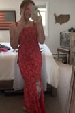 I ordered 4 dresses for an upcoming wedding because I couldn't find one that fit me perfectly. This came just in time and it is absolutely perfect. I plan on just wearing sticky's since you can't wear a bra, but it will still be perfect! Can't recommend this dress enough - Abbi A.