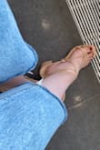 Love these sandals, wearing them to a wedding this summer. My pinkie toe gets a little blistered, but nothing a Bandaid couldn't fix. Straps fall down, but I just wrapped them around the bottom of the shoe and they stay in place pretty well. - Carla S.