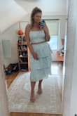 I felt so beautiful in this fit! I'm really into two-piece sets right now but hate tight-fitting sets. The skirt accentuated my waist nicely and the way it ruffles out in tiers helped me feel confident in it. I went to dinner and didn't feel like I was squeezing into the outfit with a full belly, I felt comfortable still. - Kalena J.