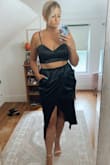 I wore this to a wedding and felt so beautiful and COMFORTABLE throughout the whole event. I love two piece sets right now and this one is one of my favorites! Very elegant with a side of edgy :) - Kalena J.
