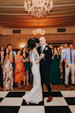I bought this dress to change into for the evening (and all the dancing) and it was perfect. I didn't have to take it in, it was so figure hugging and made me feel gorgeous even after taking off my original dress. I had a lot of compliments on it. Very easy to dance in and nice mid weight material too. - Aoibheann B.