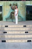 Love this outfit! Great material (not see through). Pants run a little long on me. Very comfortable. - Elise P.