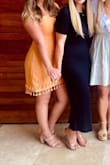 It fit me and hugged me perfectly I love the way this dress looked on me. However I did wash in cold water and dry on the heat and the dress did shrink a little bit and it's not too short now after that I have washed it but it's shorter than I wanted it to be. - Aly V.